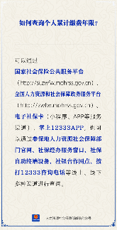 【人社日课】如何查询个人累计缴费年限？(图1)