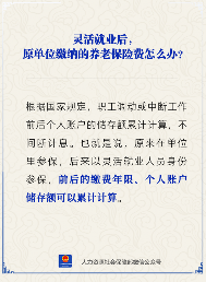 灵活就业后原单位养老保险缴费怎么办？一文看懂(图1)