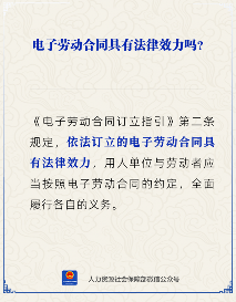 电子劳动合同有法律效力吗？人社部明确回应(图1)