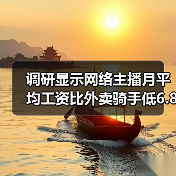 调研显示网络主播月平均工资比外卖骑手低6.8%(图1) 调研显示网络主播月平均工资比外卖骑手低6.8%(图1)