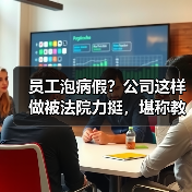 员工泡病假?公司这样做被法院力挺,堪称教科书式应对!(图4) 员工泡病假?公司这样做被法院力挺,堪称教科书式应对!(图4)