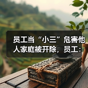 员工当“小三”危害他人家庭被开除,员工:我不是公务员,不能要求太高!(图2) 员工当“小三”危害他人家庭被开除,员工:我不是公务员,不能要求太高!(图2)
