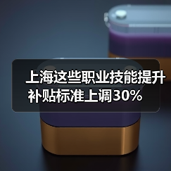 上海这些职业技能提升补贴标准上调30%(图2) 上海这些职业技能提升补贴标准上调30%(图2)