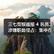 三七互娱通报 4 名员工涉嫌职务侵占:集中在营销部门,已被立案(图1) 三七互娱通报 4 名员工涉嫌职务侵占:集中在营销部门,已被立案(图1)