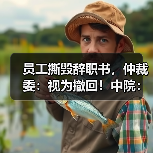 员工撕毁辞职书,仲裁委:视为撤回!中院:错,撤销裁决(图2) 员工撕毁辞职书,仲裁委:视为撤回!中院:错,撤销裁决(图2)