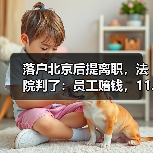 落户北京后提离职,法院判了:员工赔钱,11.6万!(图1) 落户北京后提离职,法院判了:员工赔钱,11.6万!(图1)