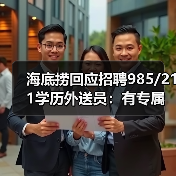 海底捞回应招聘985/211学历外送员:有专属培养计划(图3) 海底捞回应招聘985/211学历外送员:有专属培养计划(图3)