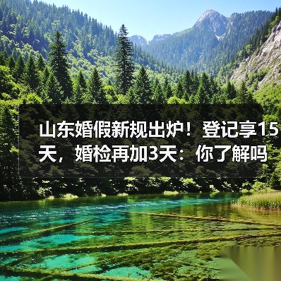 山东婚假新规出炉!登记享15天,婚检再加3天:你了解吗?(图4) 山东婚假新规出炉!登记享15天,婚检再加3天:你了解吗?(图4)