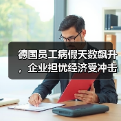 德国员工病假天数飙升,企业担忧经济受冲击(图1) 德国员工病假天数飙升,企业担忧经济受冲击(图1)