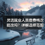灵活就业人员缴费档次能改吗？详解选择范围与调整规则（图1）