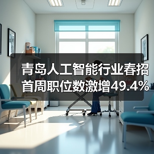 青岛人工智能行业春招首周职位数激增49.4%领跑全国（图2）