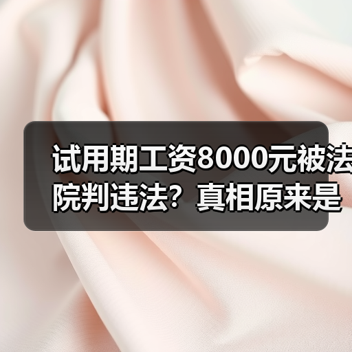 试用期工资8000元被法院判违法?真相原来是这样!(图1) 试用期工资8000元被法院判违法?真相原来是这样!(图1)